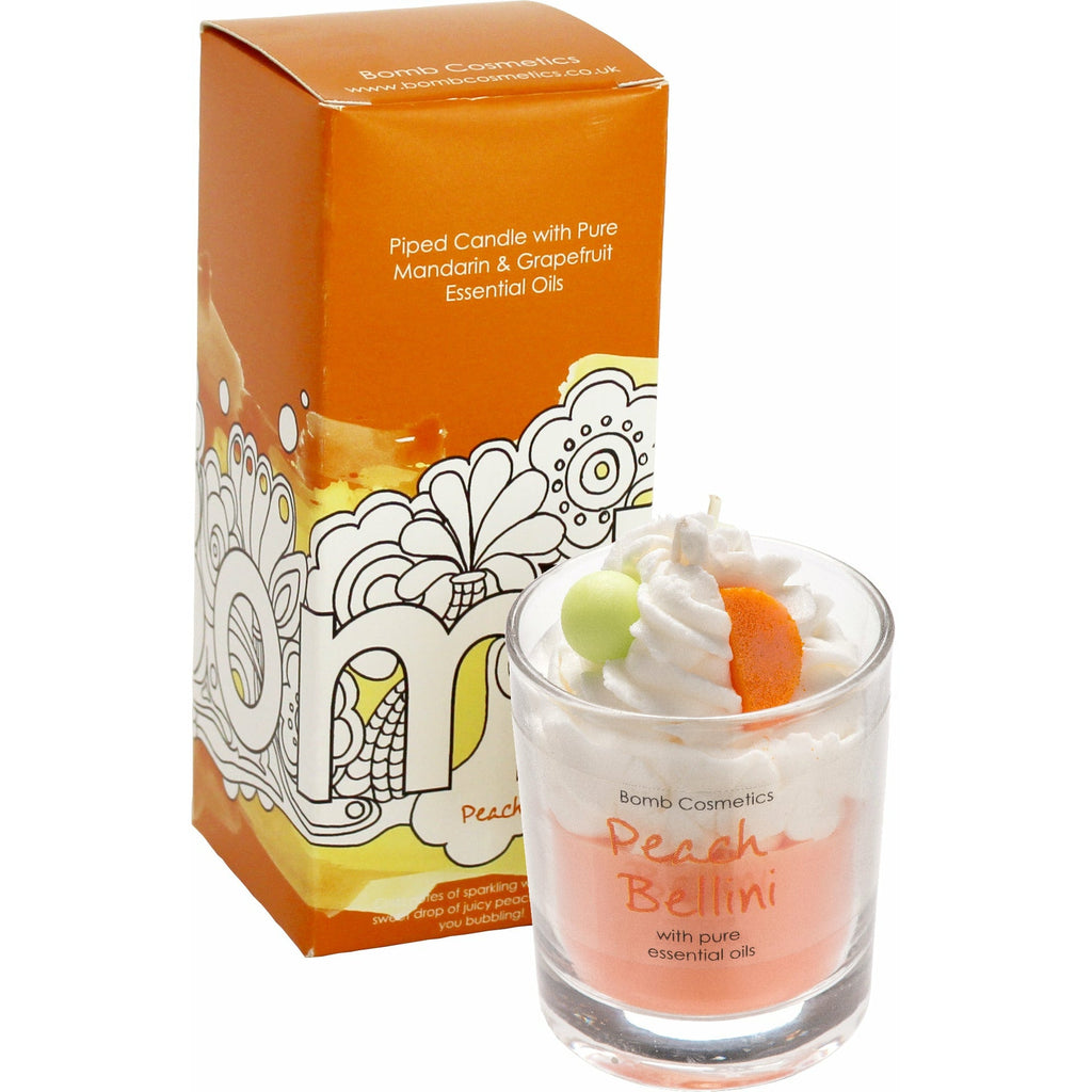 Peach Bellini Piped Candle